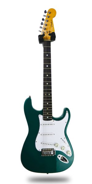 Statocaster style sherwood green liuteria artigianale made in italy
