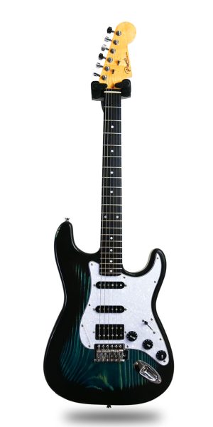 Stratocaster smoked blu artigianale abete rosso liuteria artigianale